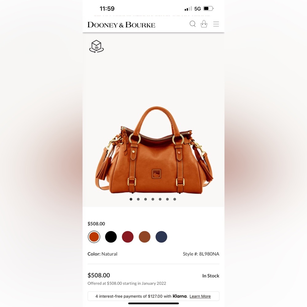 Dooney & Bourke Florentine Satchel - Medium Size